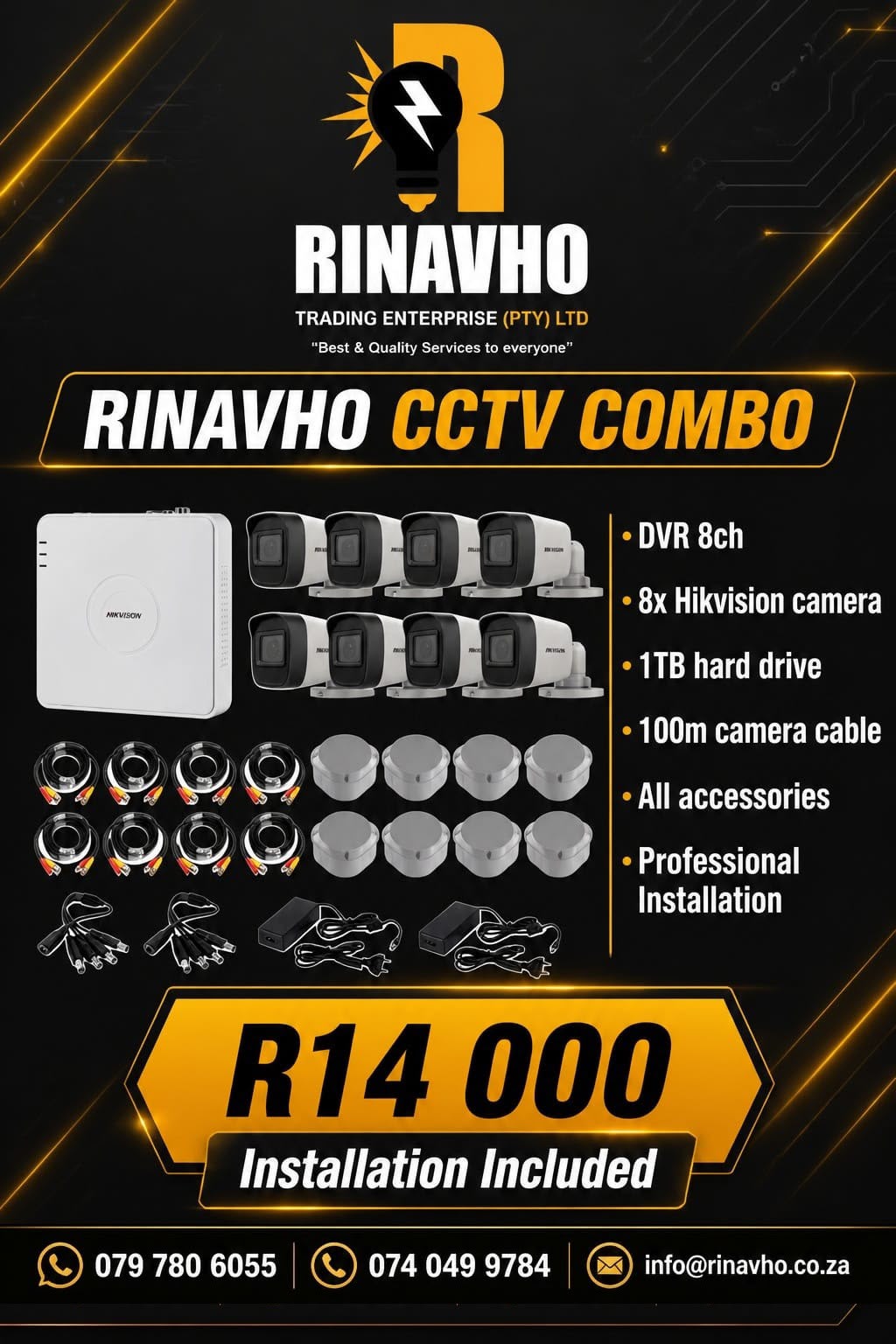 CCTV Combo R14,000 with Hikvision cameras - Johannesburg